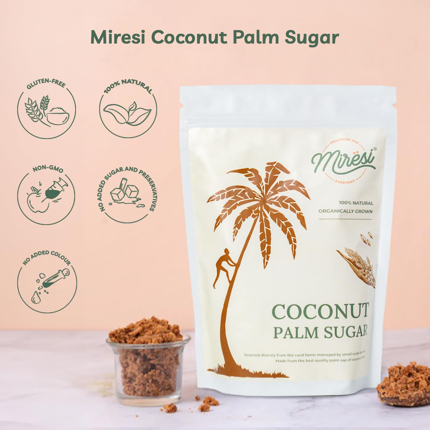 MIRESI ORGANIC COCONUT PALM SUGAR