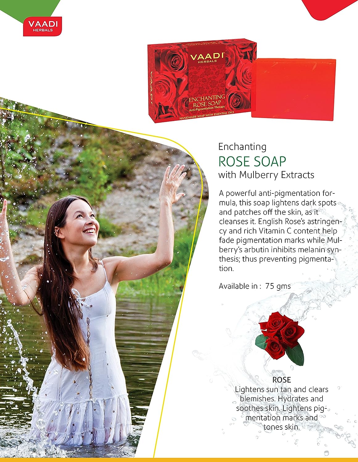 VAADI HERBALS ROSE SOAP