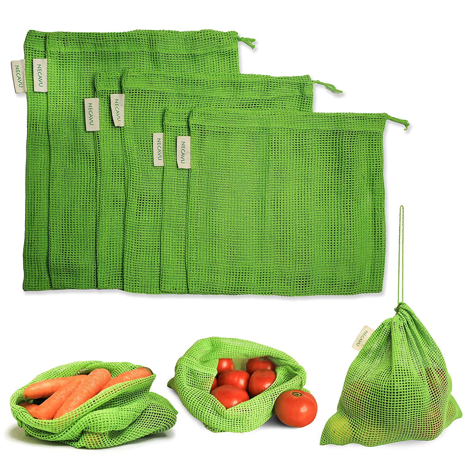 COTTON FRIDGE BAGS (SET OF 6)