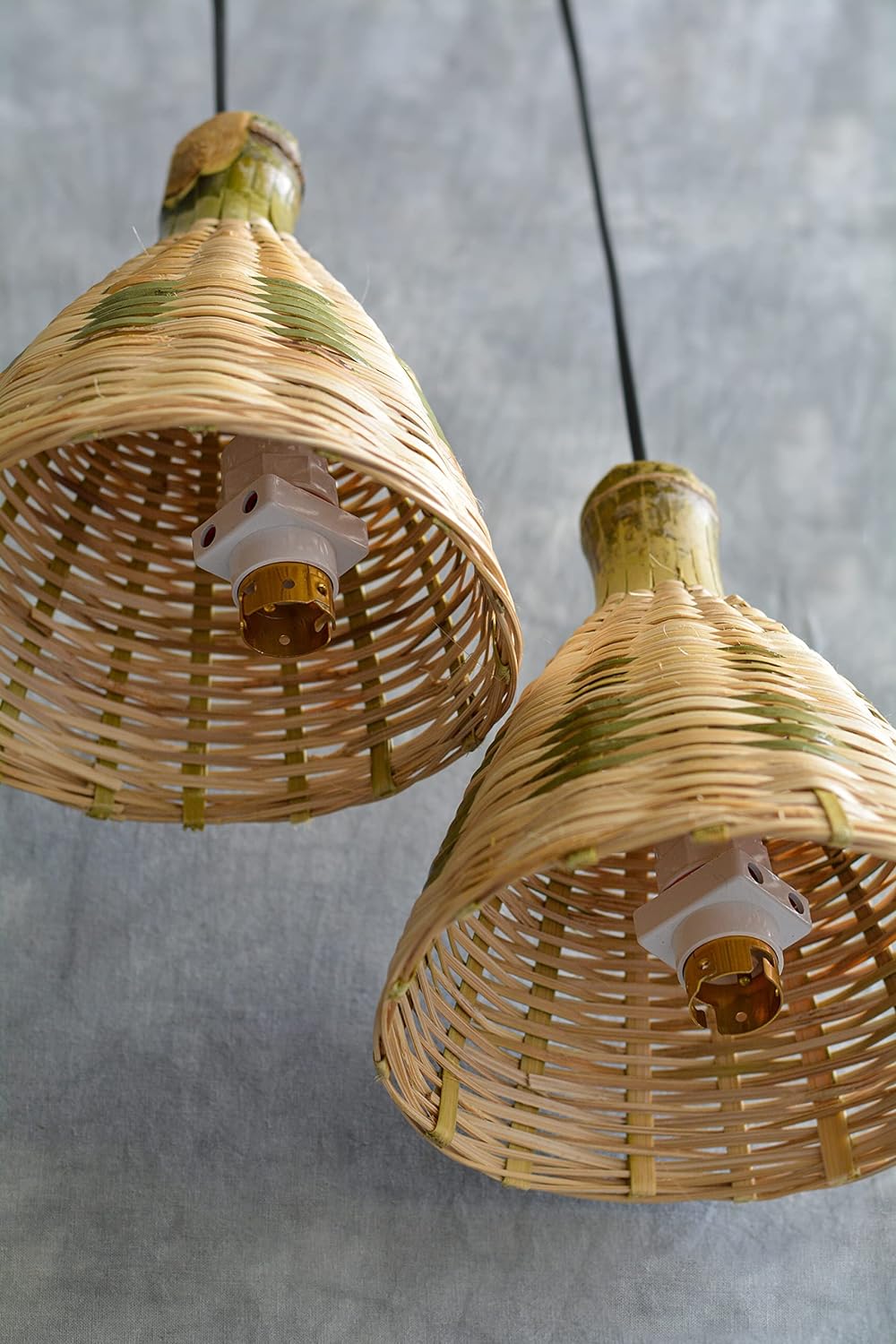 HANGING BAMBOO CANE LAMP