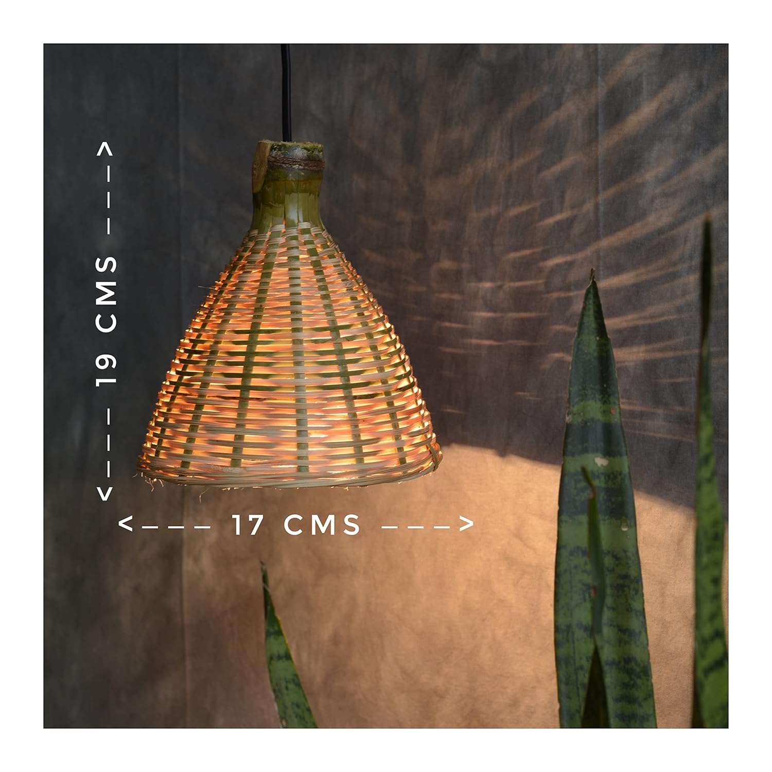 HANGING BAMBOO CANE LAMP