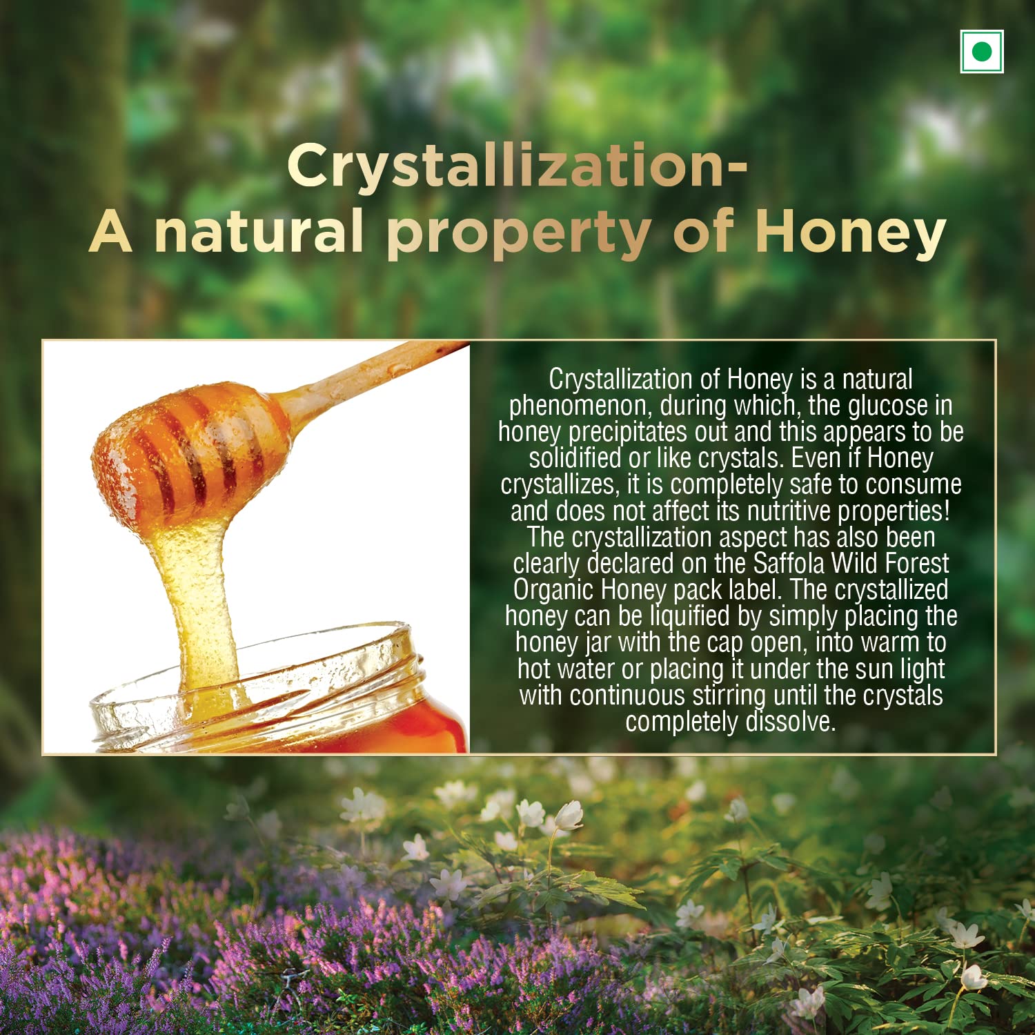 SAFFOLA WILD FOREST ORGANIC HONEY