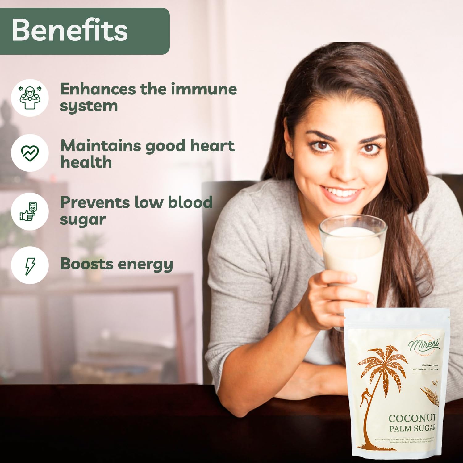 MIRESI ORGANIC COCONUT PALM SUGAR
